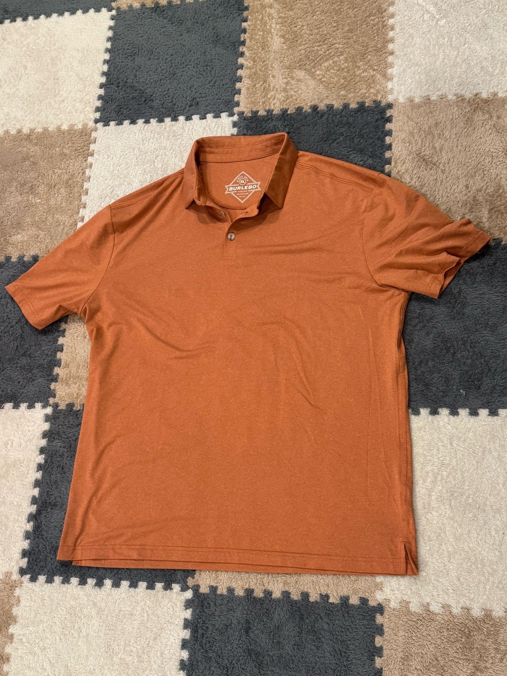 BURLEBO Men's Rust Orange Polo